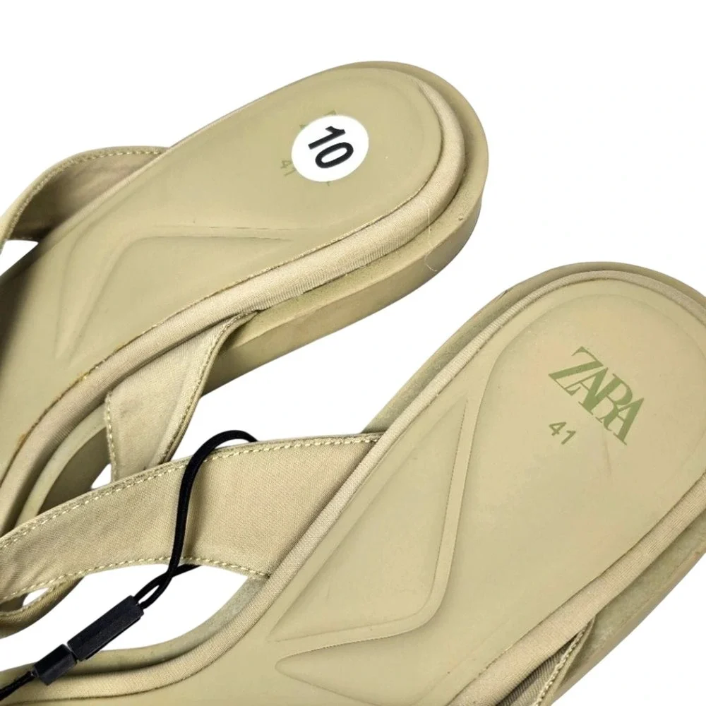 Zara Tan Heeled Sandals Women's Size 10 NWT - Picture 2 of 8